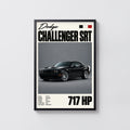 Vintage Dodge Challenger SRT Print, Muscle Car