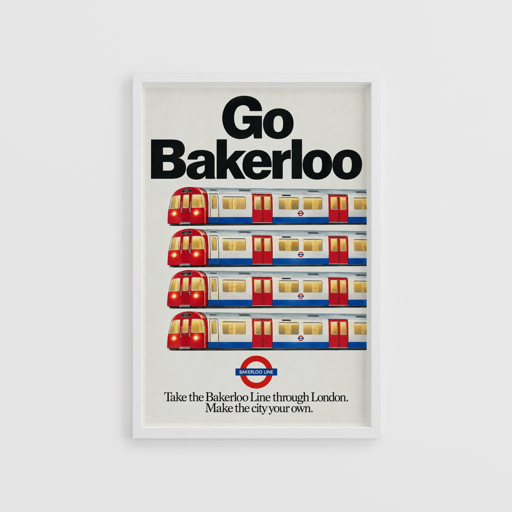 Vintage Bakerloo Line London Underground Print Poster