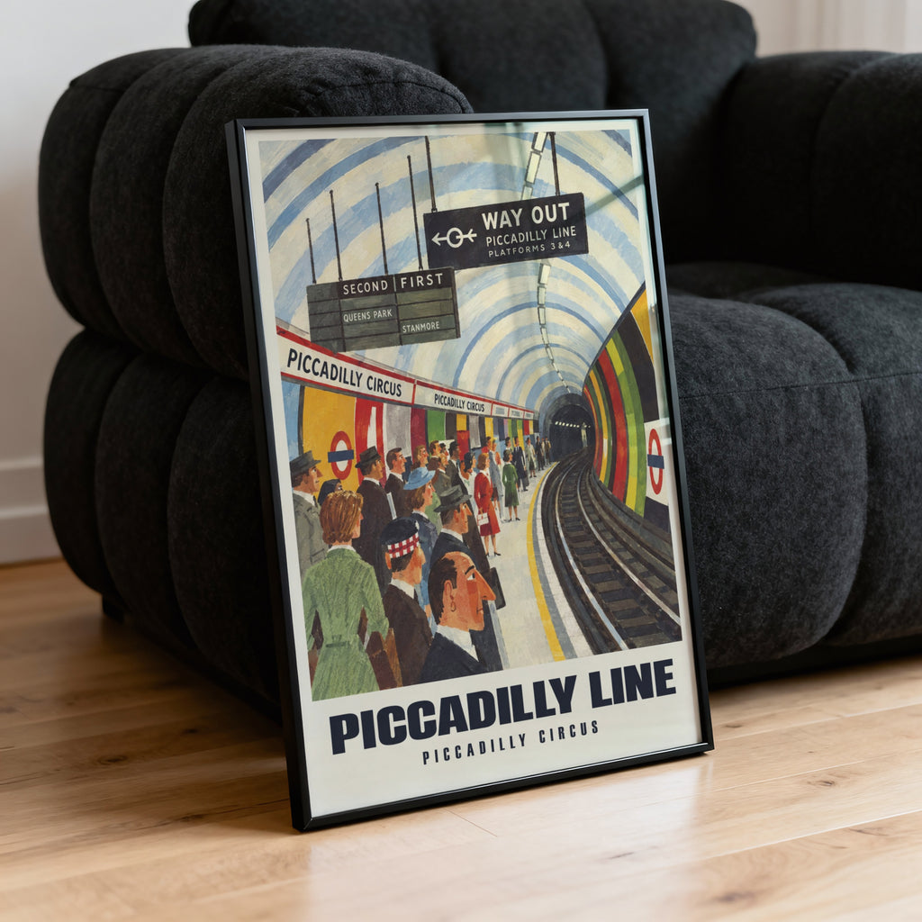 Vintage Piccadilly Circus Poster, London Underground Print