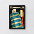 Vintage Toothpaste Poster, Retro Bathroom Wall Art, Print