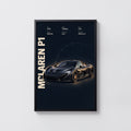 Vintage McLaren P1 Print, Supercar Wall Art
