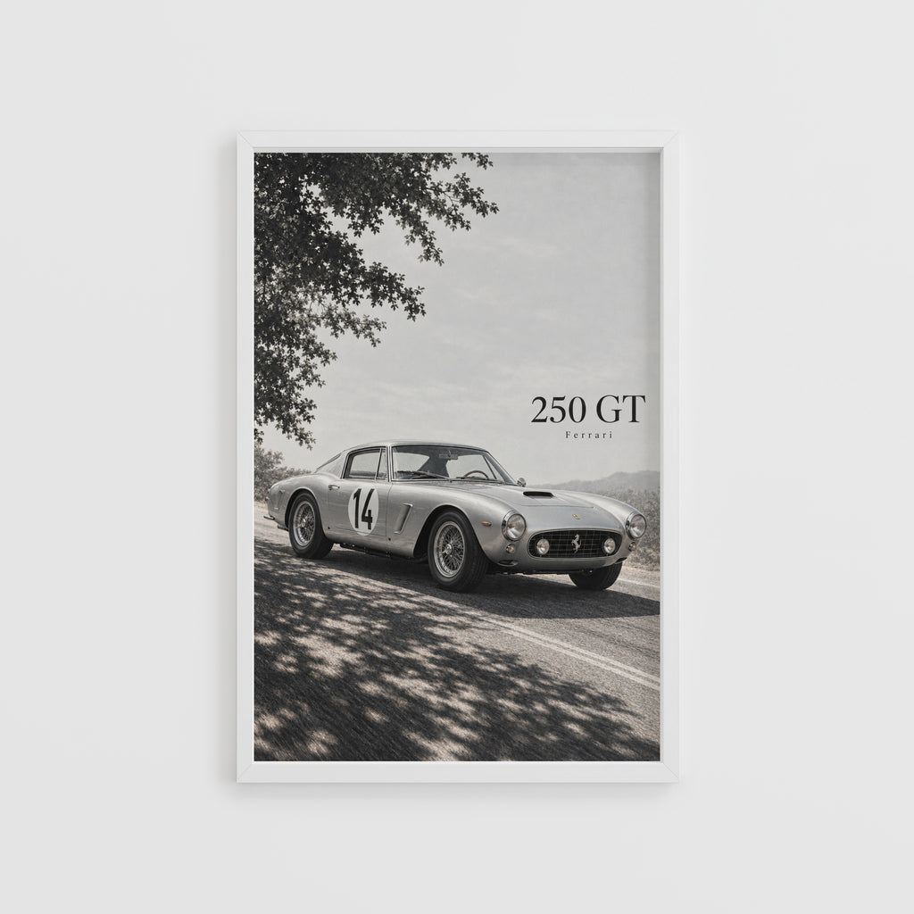 Vintage Ferrari 250 GT Print, Classic Car Poster