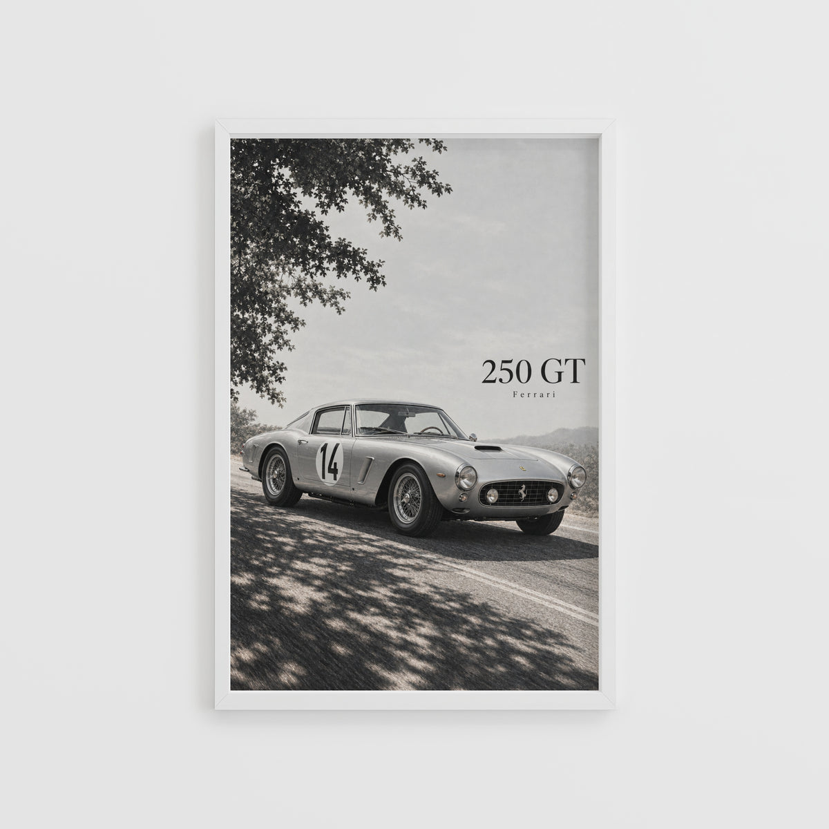 Vintage Ferrari 250 GT Print, Classic Car Poster