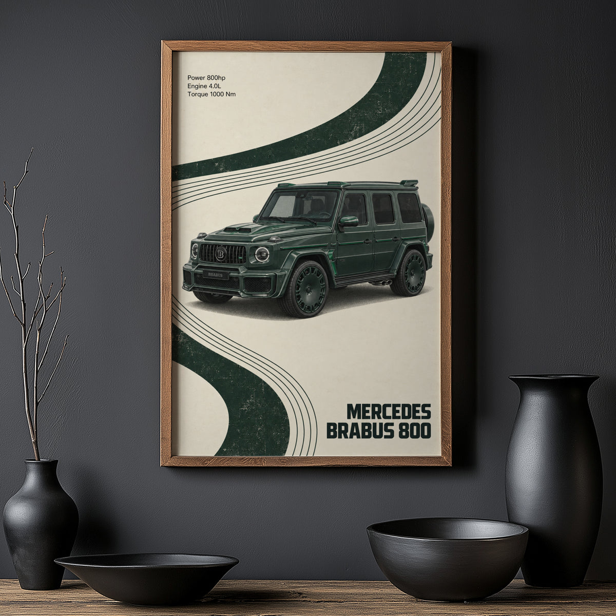 Vintage Mercedes Brabus G Wagon Print, Car Wall Art
