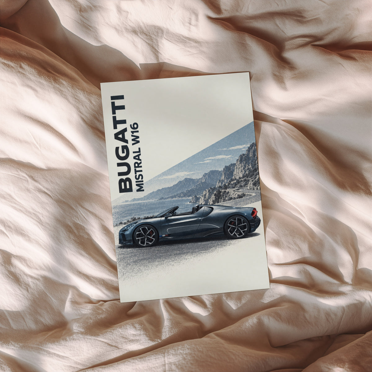 Vintage Bugatti Print, Supercar Wall Art