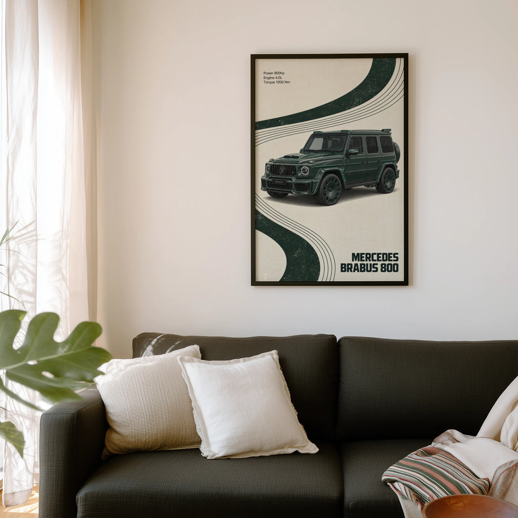 Vintage Mercedes Brabus G Wagon Print, Car Wall Art