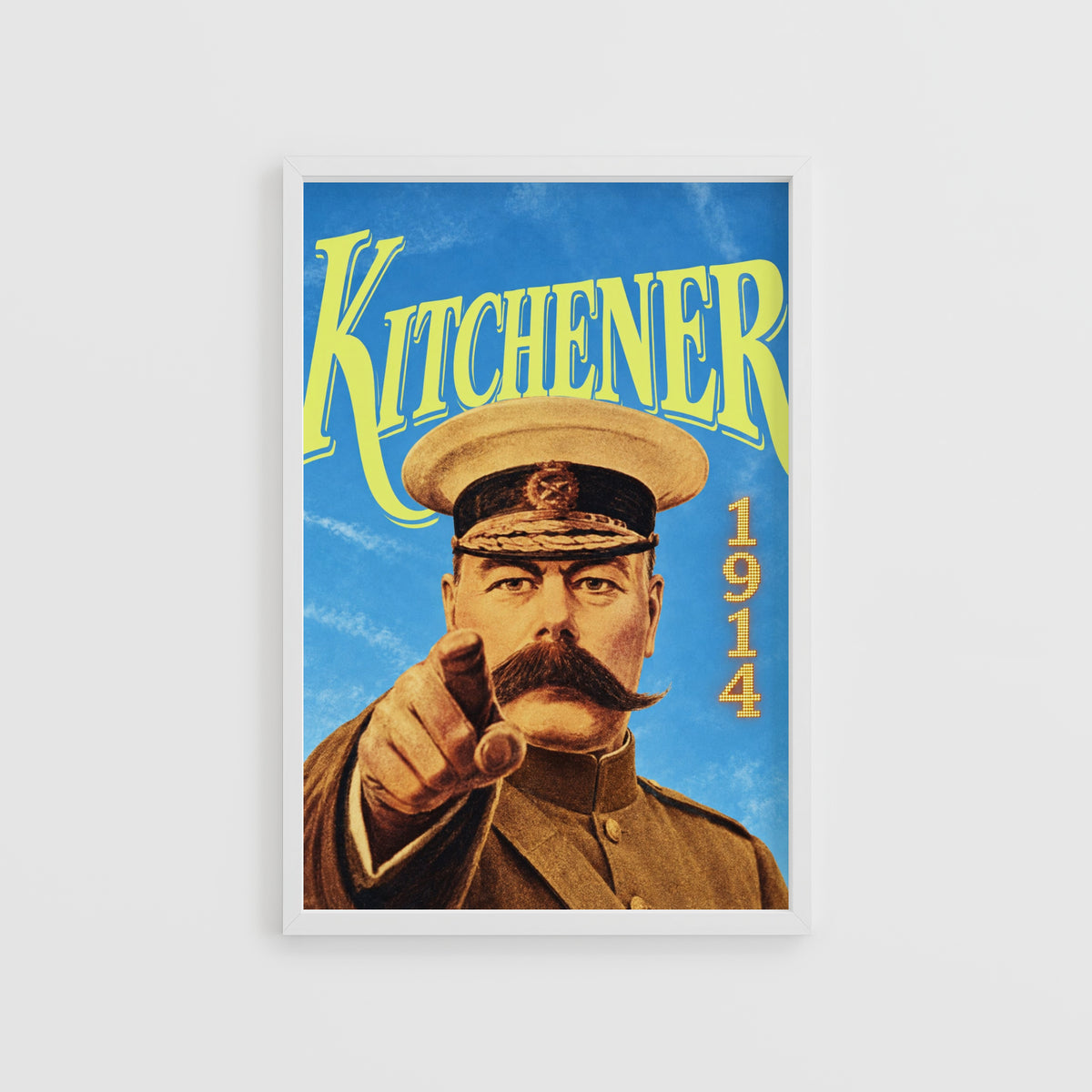 Vintage Kitchener 1914 Poster, Military Wall Art, WW1 Print