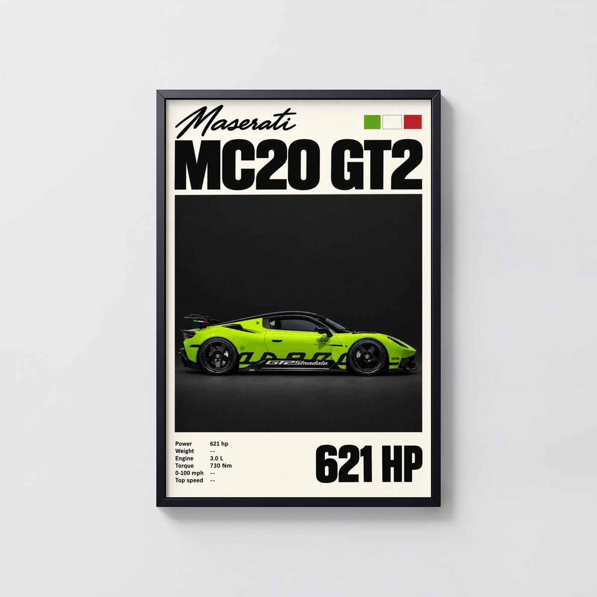 Vintage Maserati MC20 GT2 Print, Car Wall Art