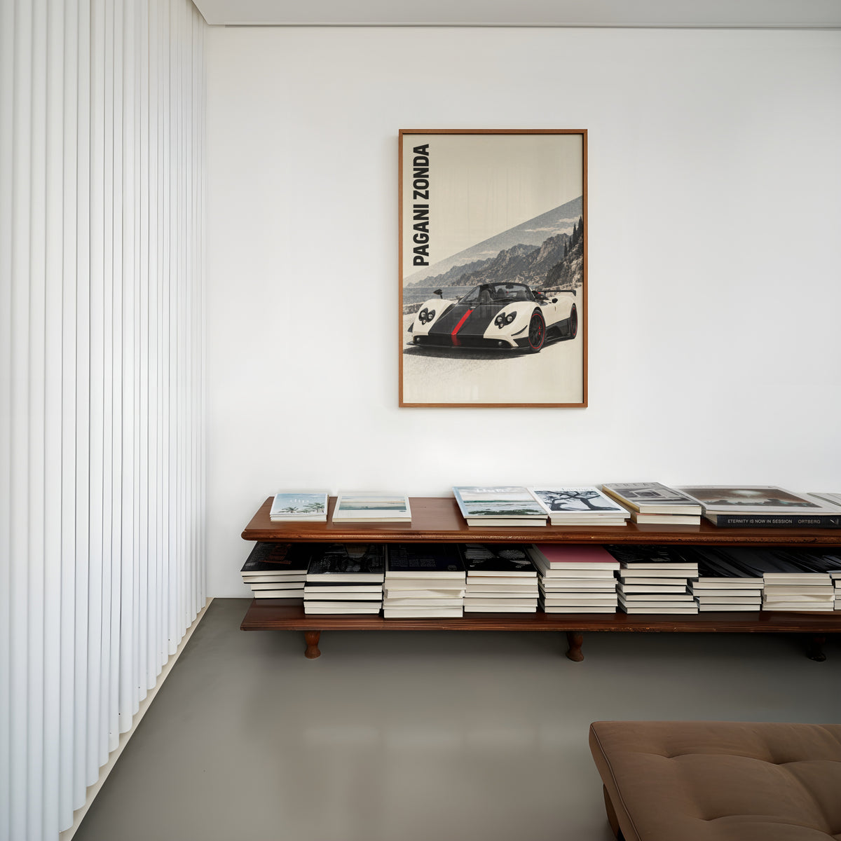 Vintage Pagani Zonda Print, Supercar Wall Art