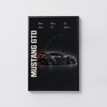 Vintage Mustang GTD Print, Muscle Car Wall Art