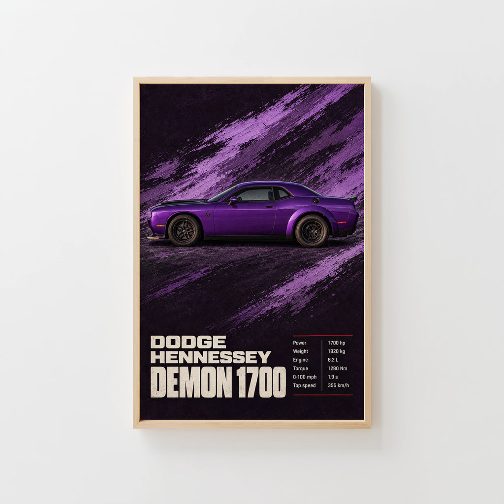 Vintage Dodge Demon Print, Muscle Car