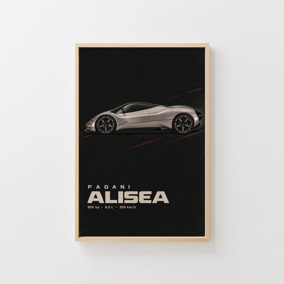 Vintage Pagani Alisea Print, Car Poster, Wall Art