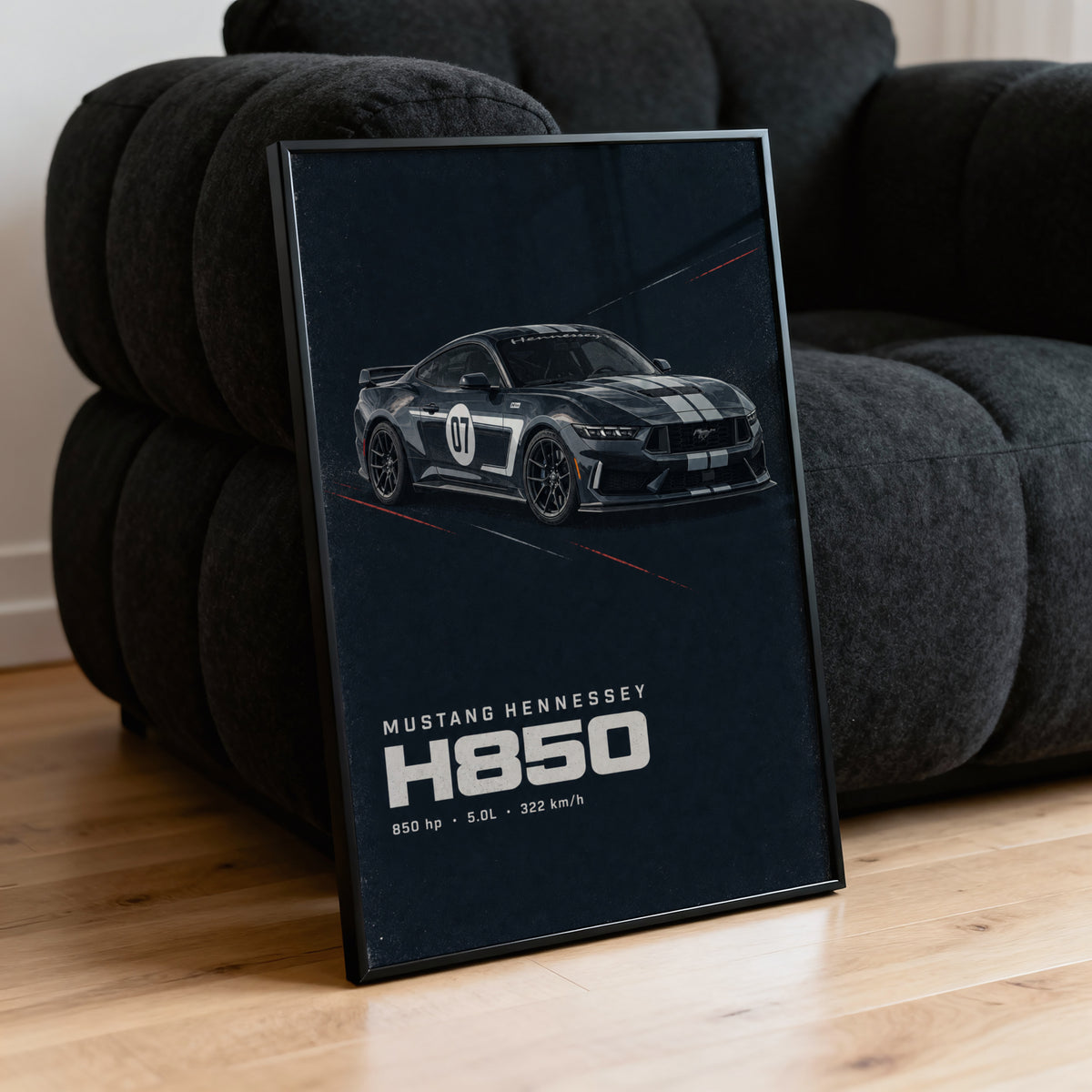 Vintage Mustang Hennessey H850 Car Print