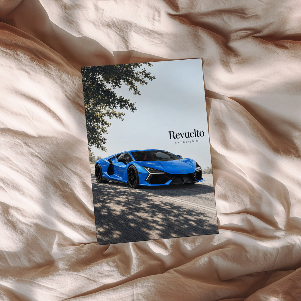 Vintage Lamborghini Revuelto Print, Car Wall Art