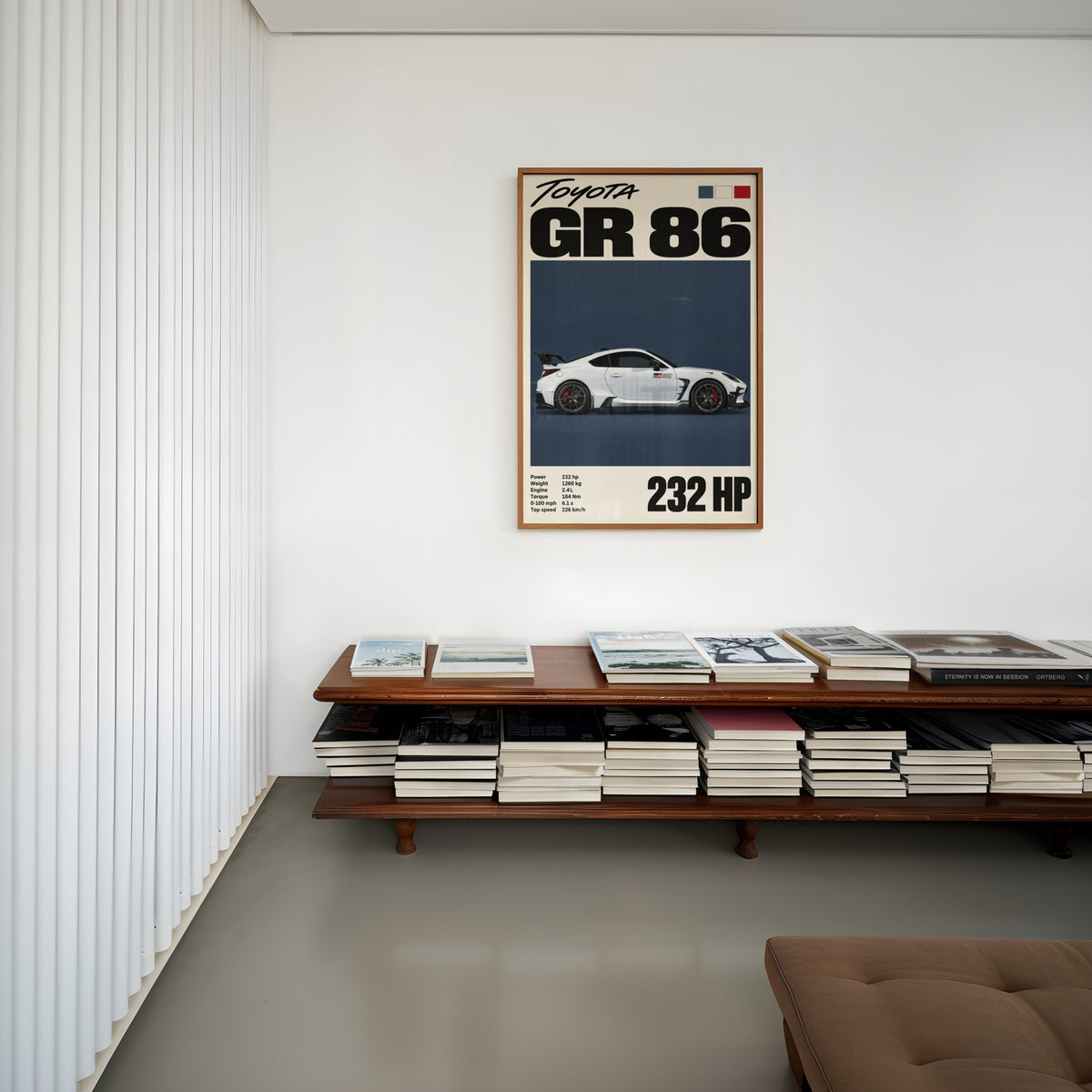 Vintage Toyota GR 86 Print, Car Wall Art