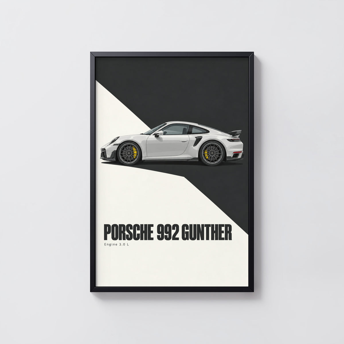 Vintage Porsche 992 Gunther Print, Car Wall Art