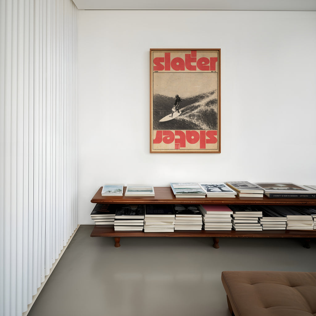 Vintage Slater Surf Print, Surfing Poster, Retro Wall Art