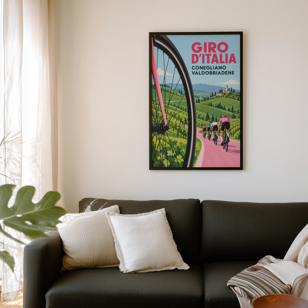 Vintage Giro d'Italia Poster, Cycling Wall Art, Italy Print
