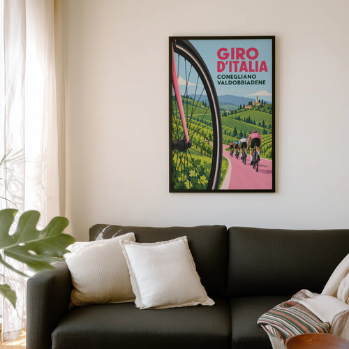 Vintage Giro d'Italia Poster, Cycling Wall Art, Italy Print