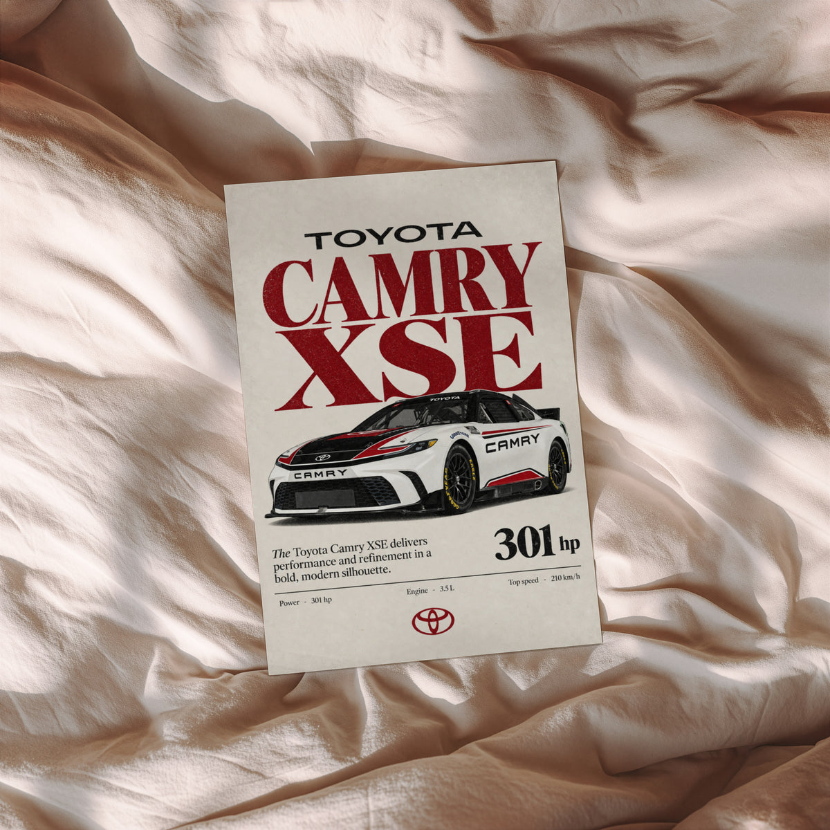 Vintage Toyota Camry XSE Print, Car Wall Art