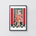Vintage Bathroom Print and Poster, Retro Toilet Wall Art