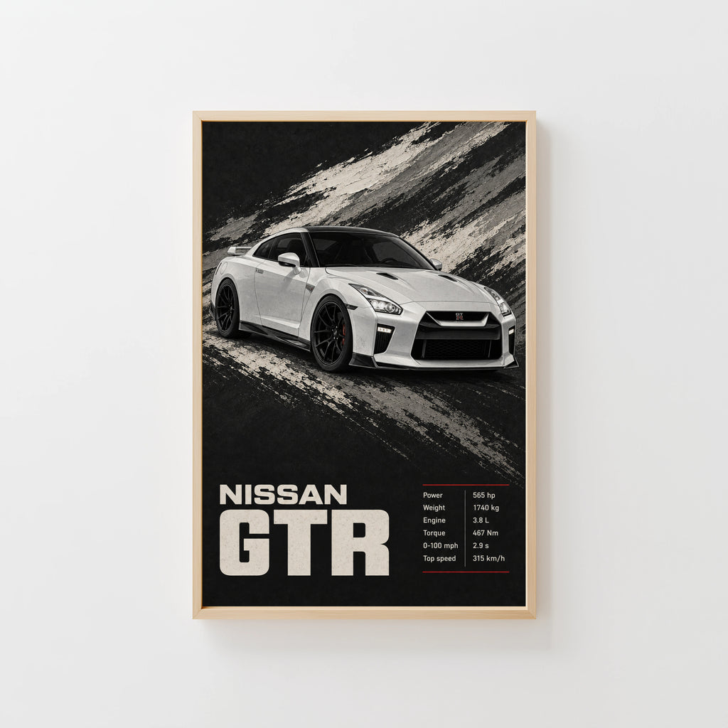 Vintage Nissan GTR Print, Car Wall Art