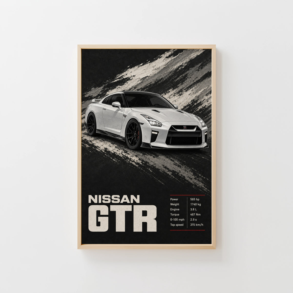 Vintage Nissan GTR Print, Car Wall Art