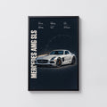 Vintage Mercedes AMG SLS Print, Car Wall Art