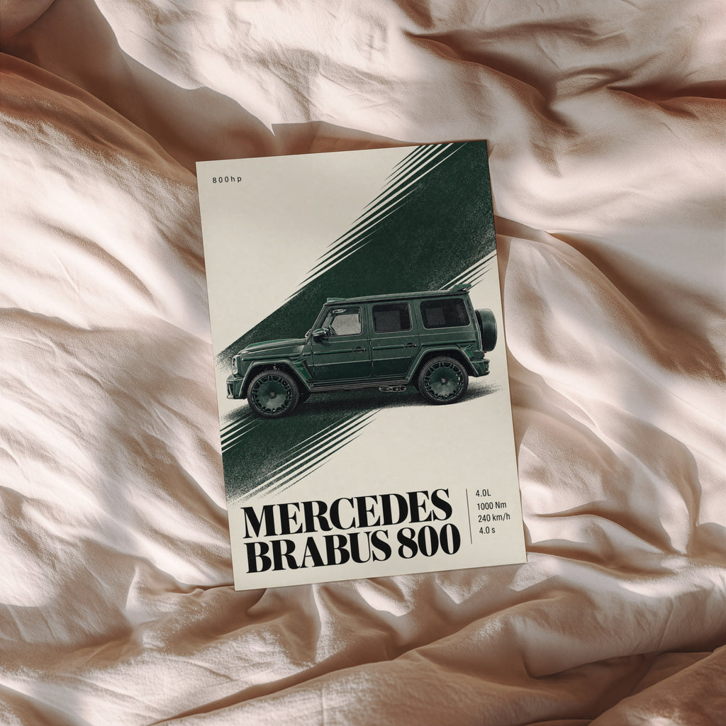 Vintage Mercedes Brabus 800 Print, G-Class Art