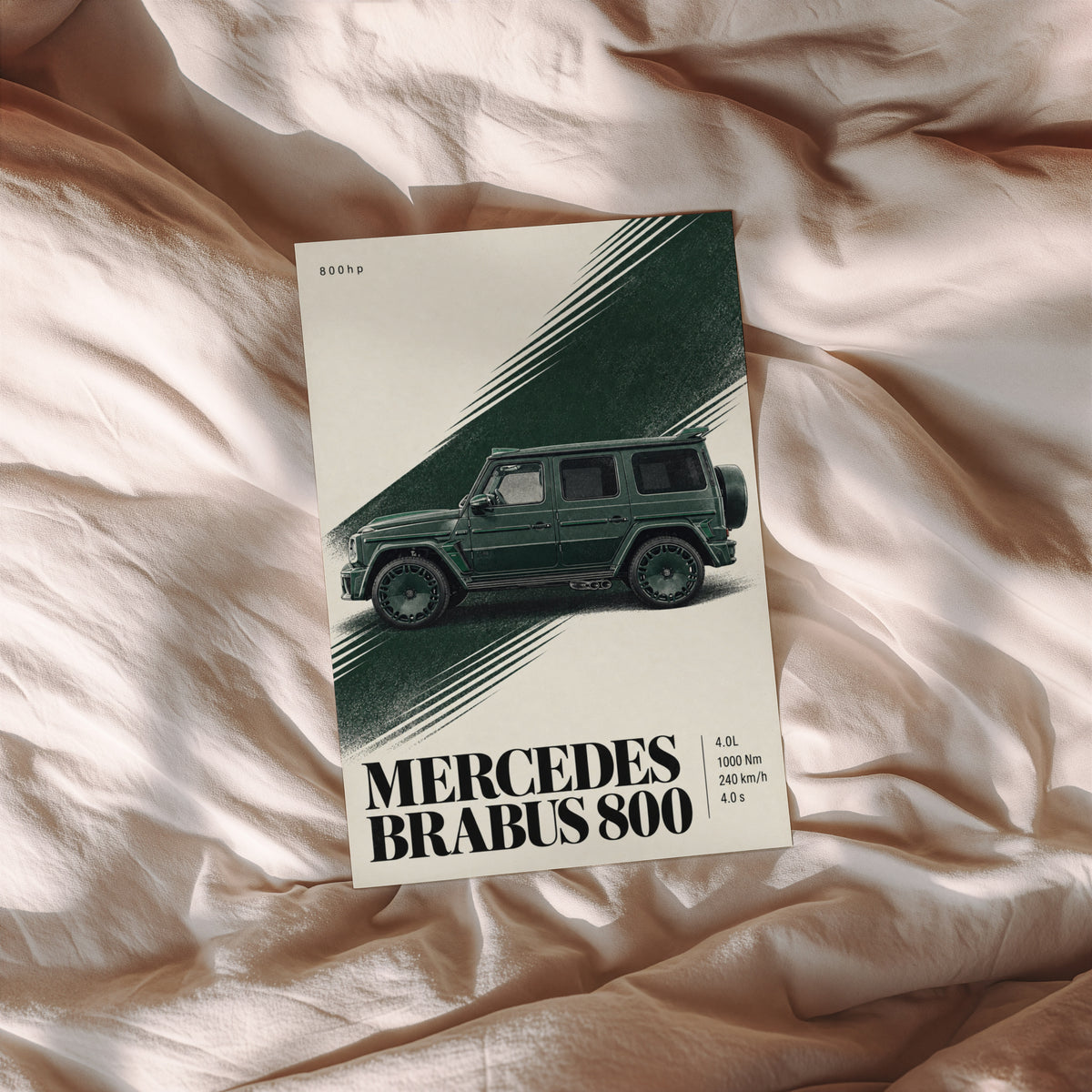Vintage Mercedes Brabus 800 Print, G-Class Art