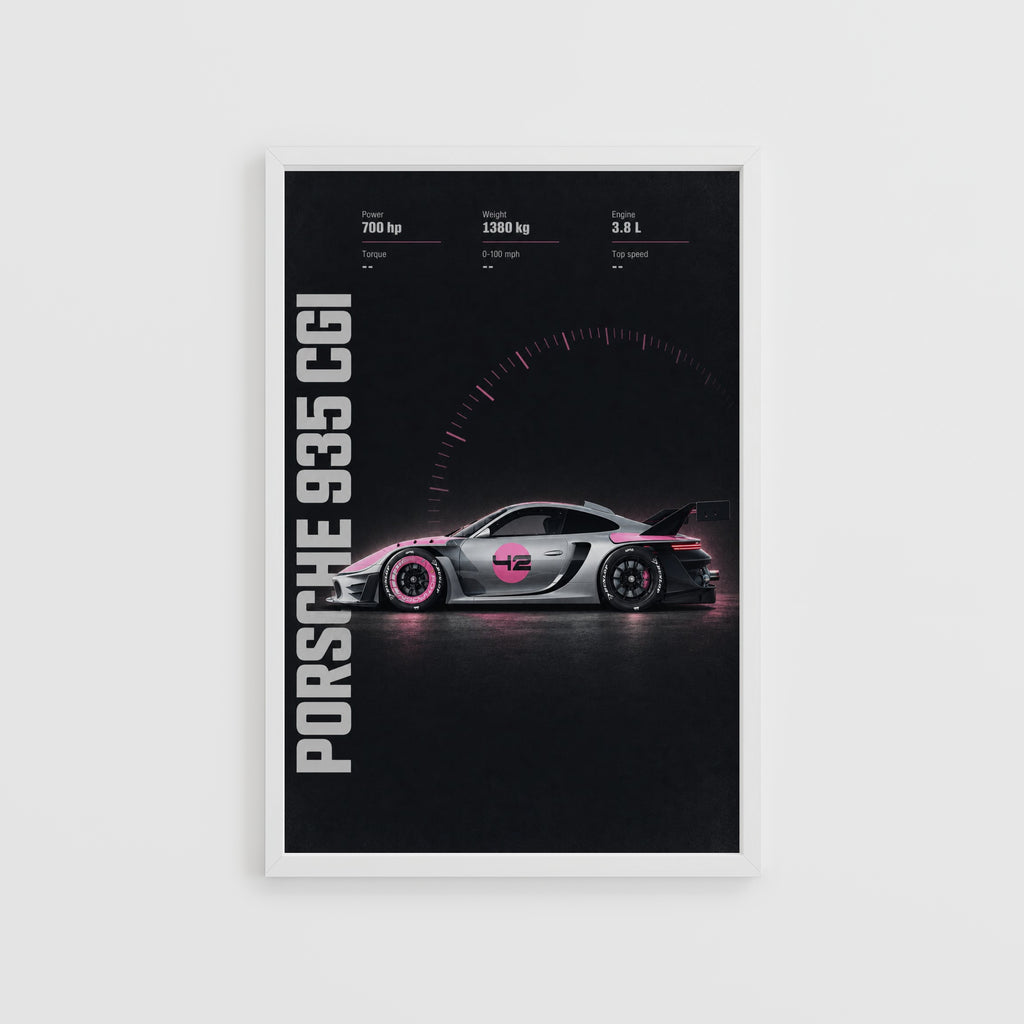 Vintage Porsche 935 Print, Car Wall Art