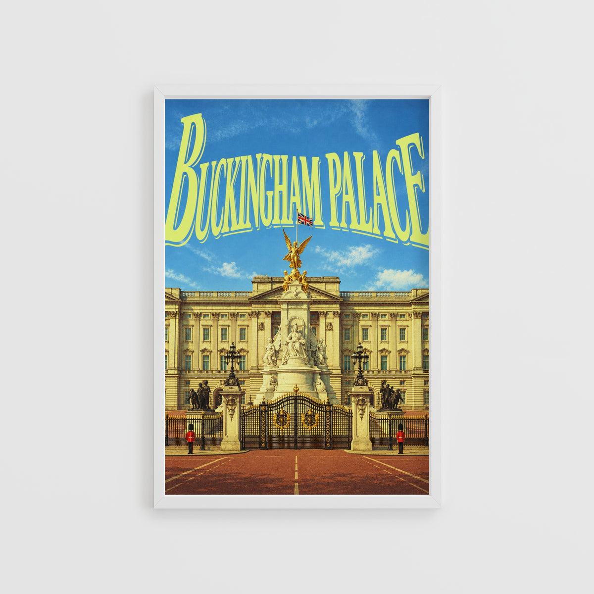 Vintage Buckingham Palace Poster, London Wall Art Print