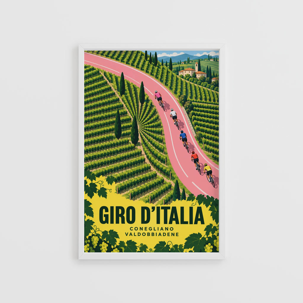 Vintage Giro d'Italia Poster, Cycling Wall Art, Print
