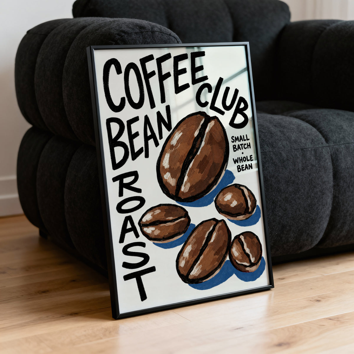 Vintage Coffee Bean Print and Poster, Kitchen Wall Art