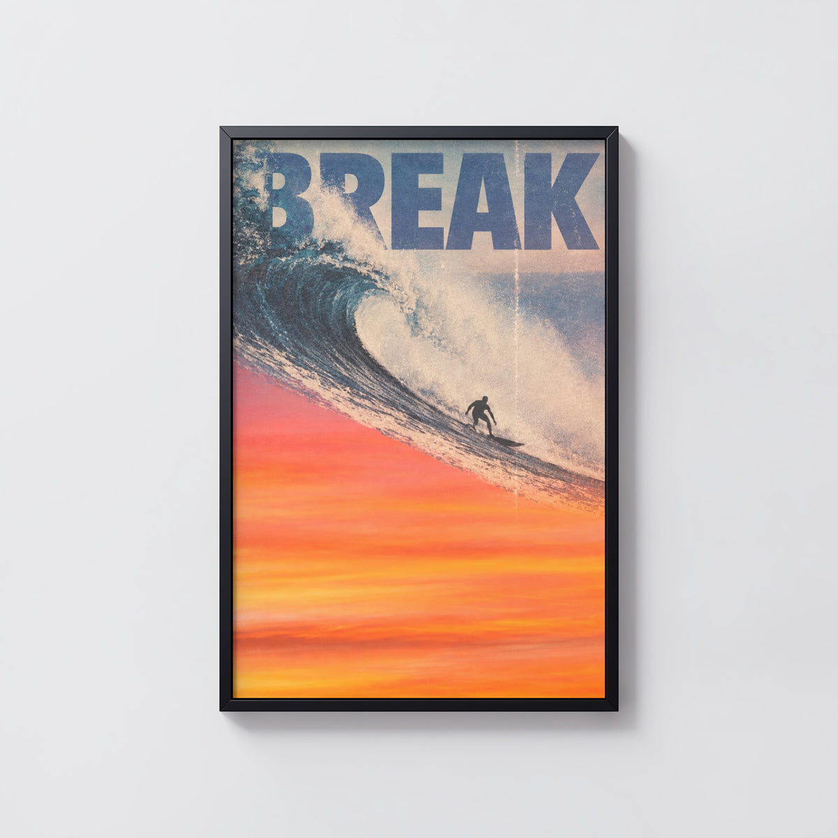 Vintage Surf Print and Poster, Retro Wave Wall Art