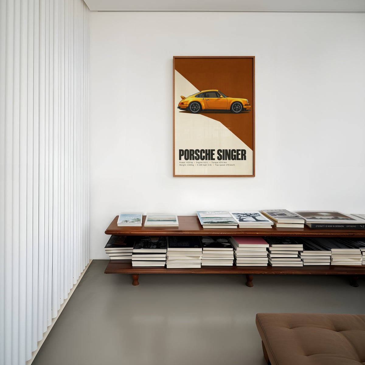 Vintage Porsche Singer Car Print, Wall Art