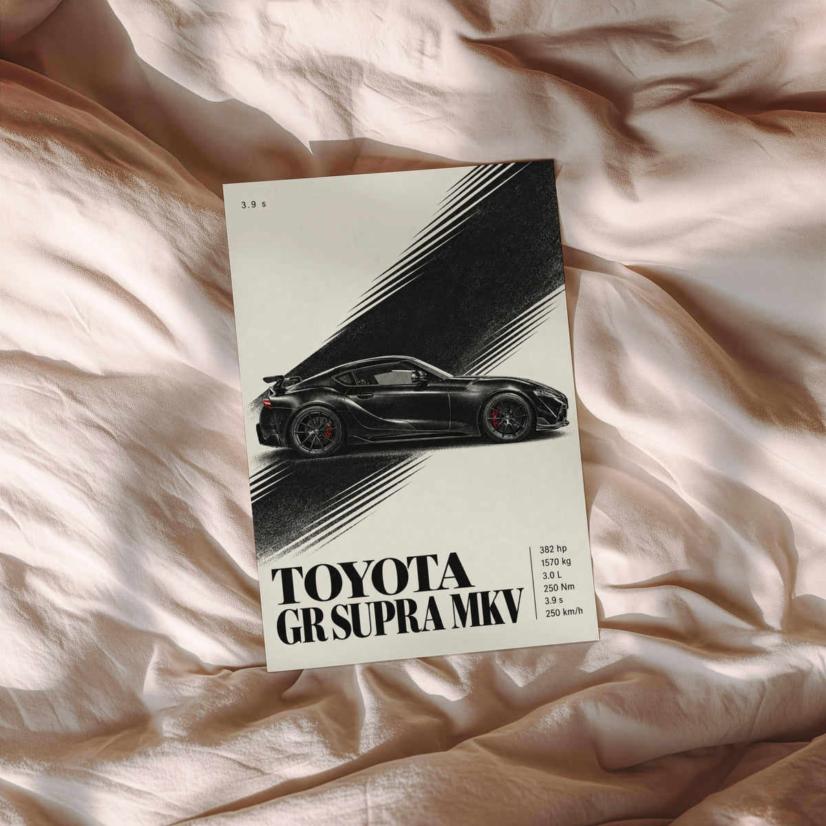 Vintage Toyota Supra Print, Car Wall Art