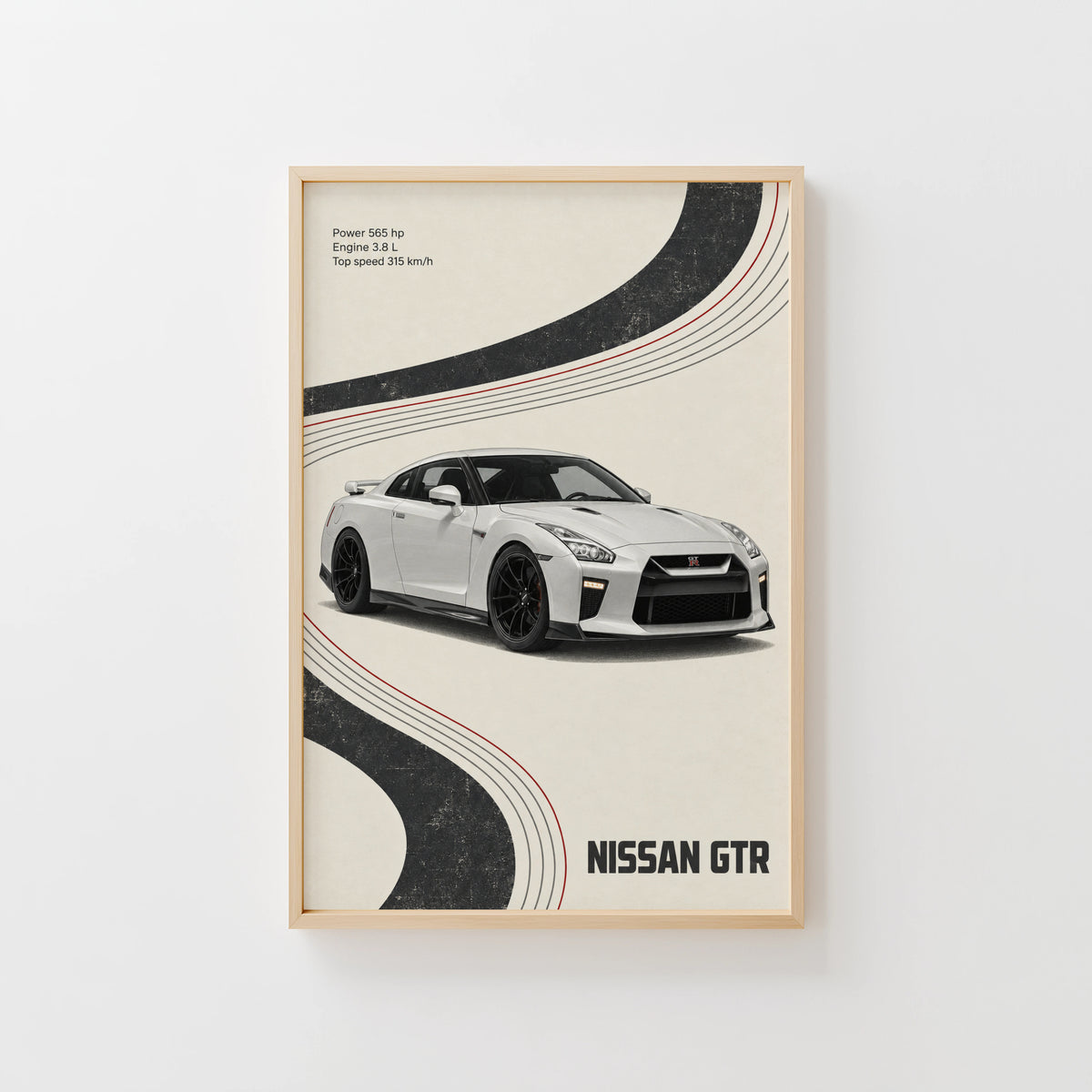 Vintage Nissan GTR Print, Car Wall Art