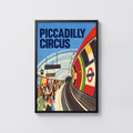 Vintage Piccadilly Circus Poster, London Underground Wall
