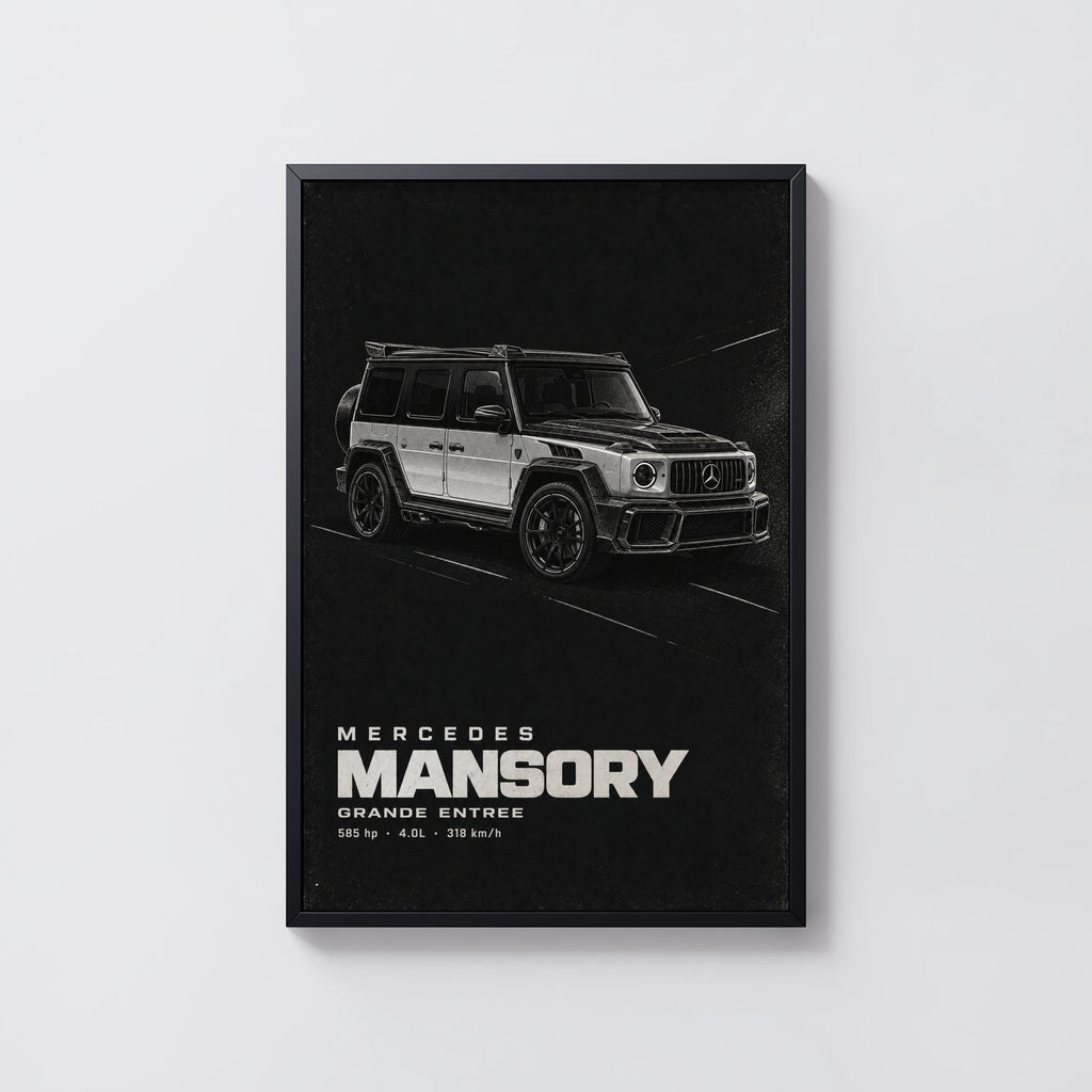 Vintage Mercedes Mansory Print, Car Wall Art