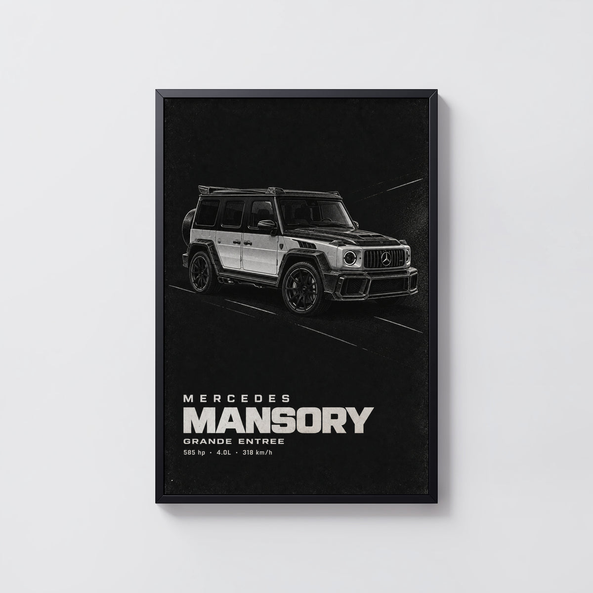Vintage Mercedes Mansory Print, Car Wall Art