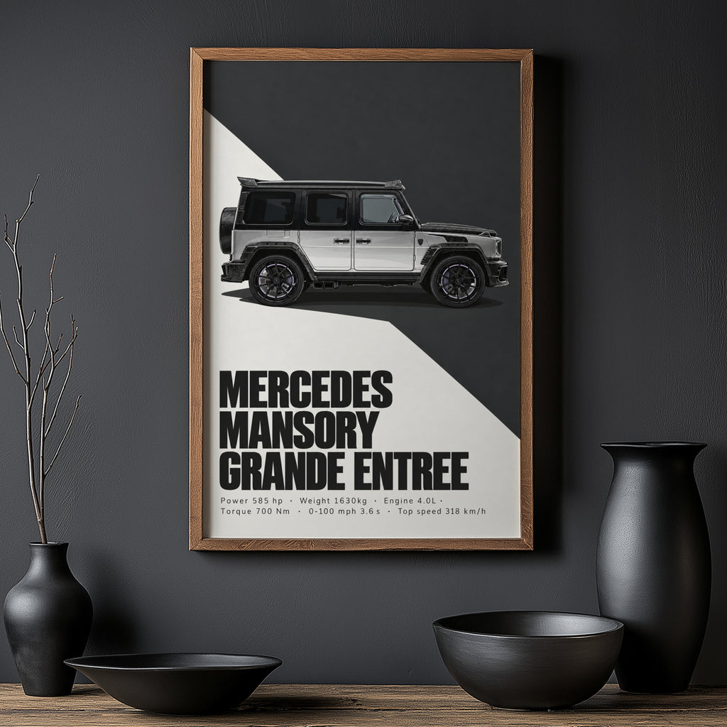 Vintage Mercedes Mansory G Wagon Print, Car Art