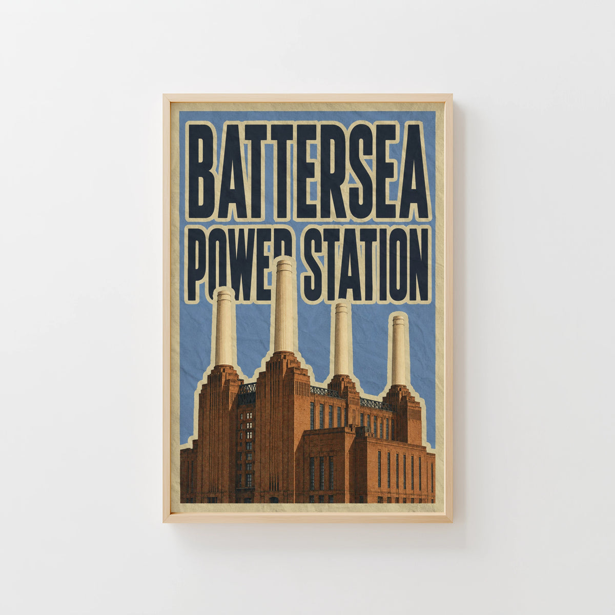 Vintage Battersea Power Station Poster, London Wall Art