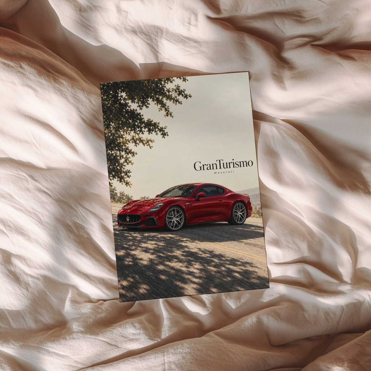 Vintage Maserati GranTurismo Print, Red Coupe Art