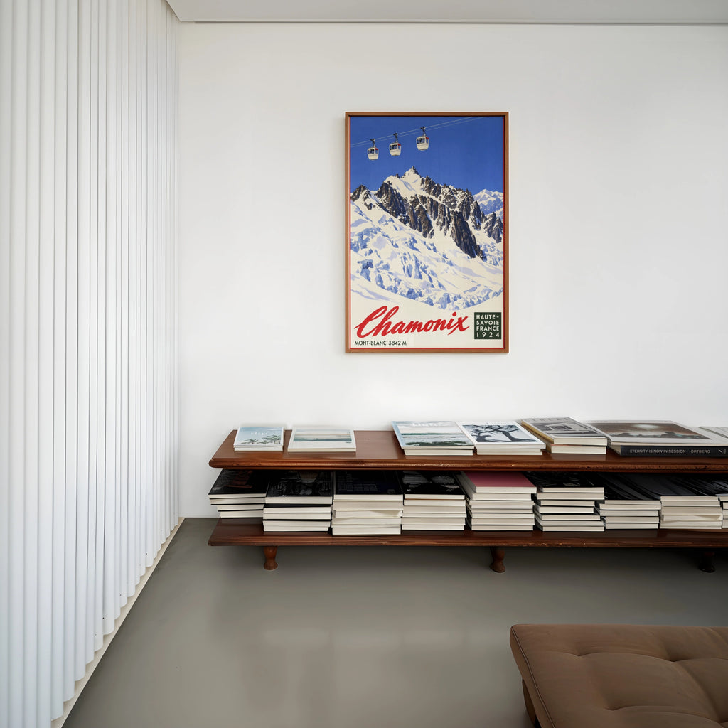 Vintage 1924 Chamonix Mont Blanc Print, Ski Poster