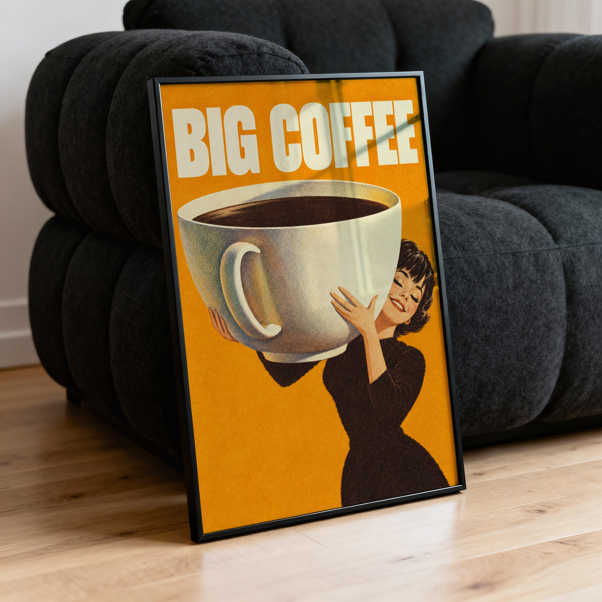 Vintage Coffee Print and Poster, Retro Kitchen Wall Art