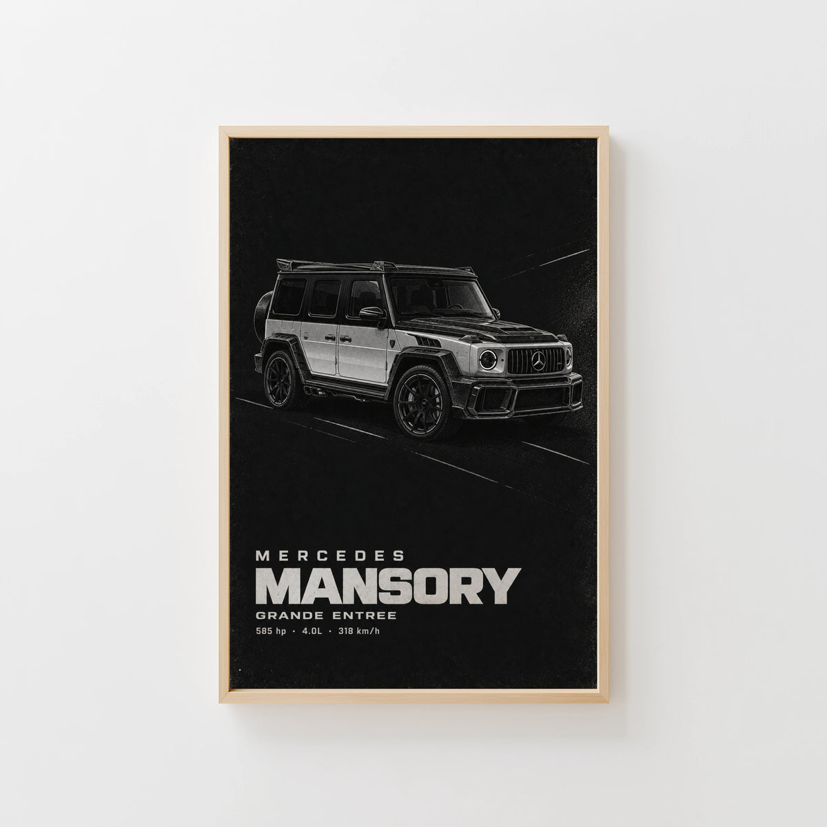 Vintage Mercedes Mansory Print, Car Wall Art