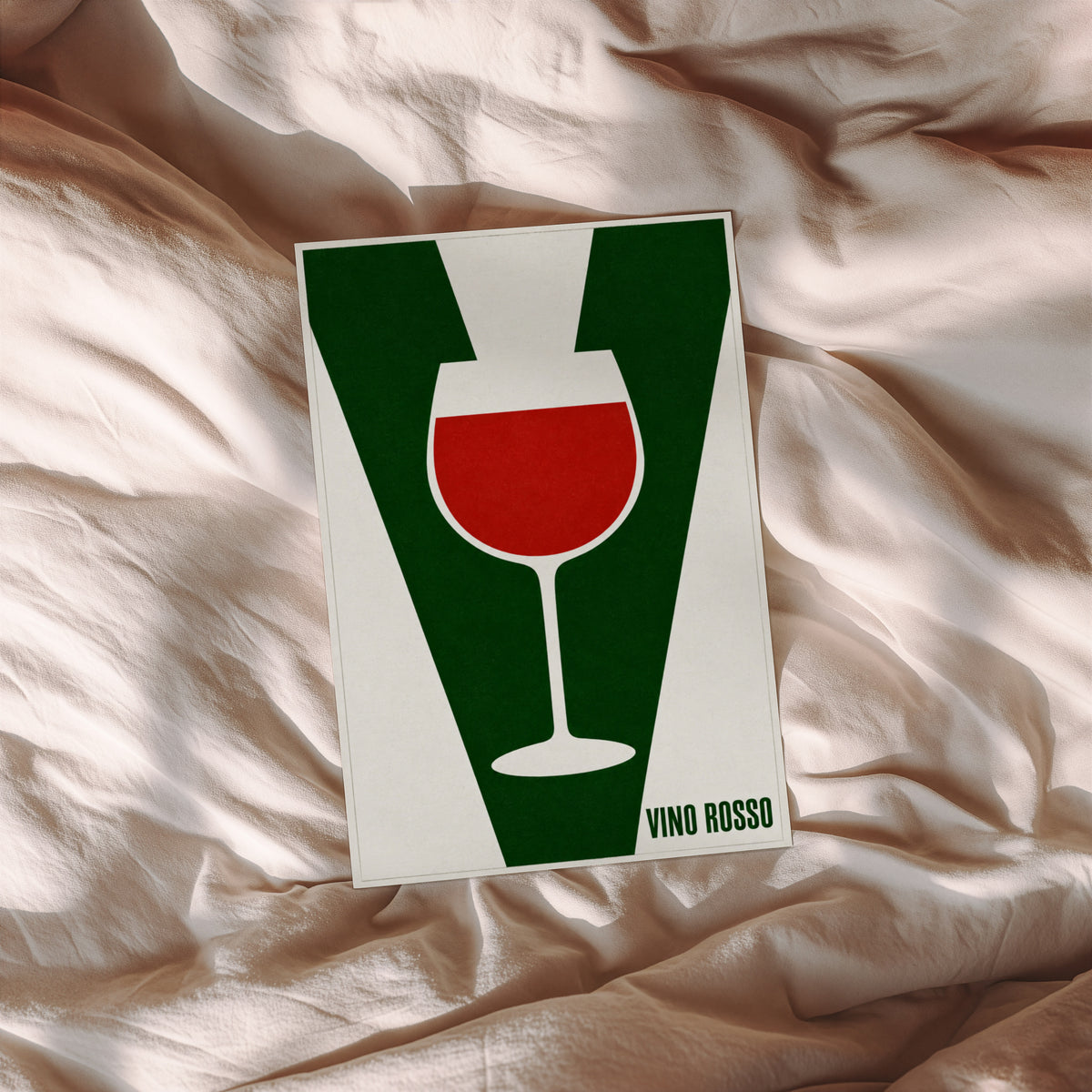 Vintage Vino Rosso Print Poster, Red Wine Kitchen Art