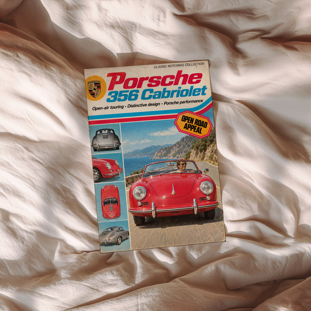 Vintage Porsche 356 Poster, Classic Car Print, Wall Art