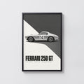 Vintage Ferrari 250 GT Print, Car Poster, Wall Art